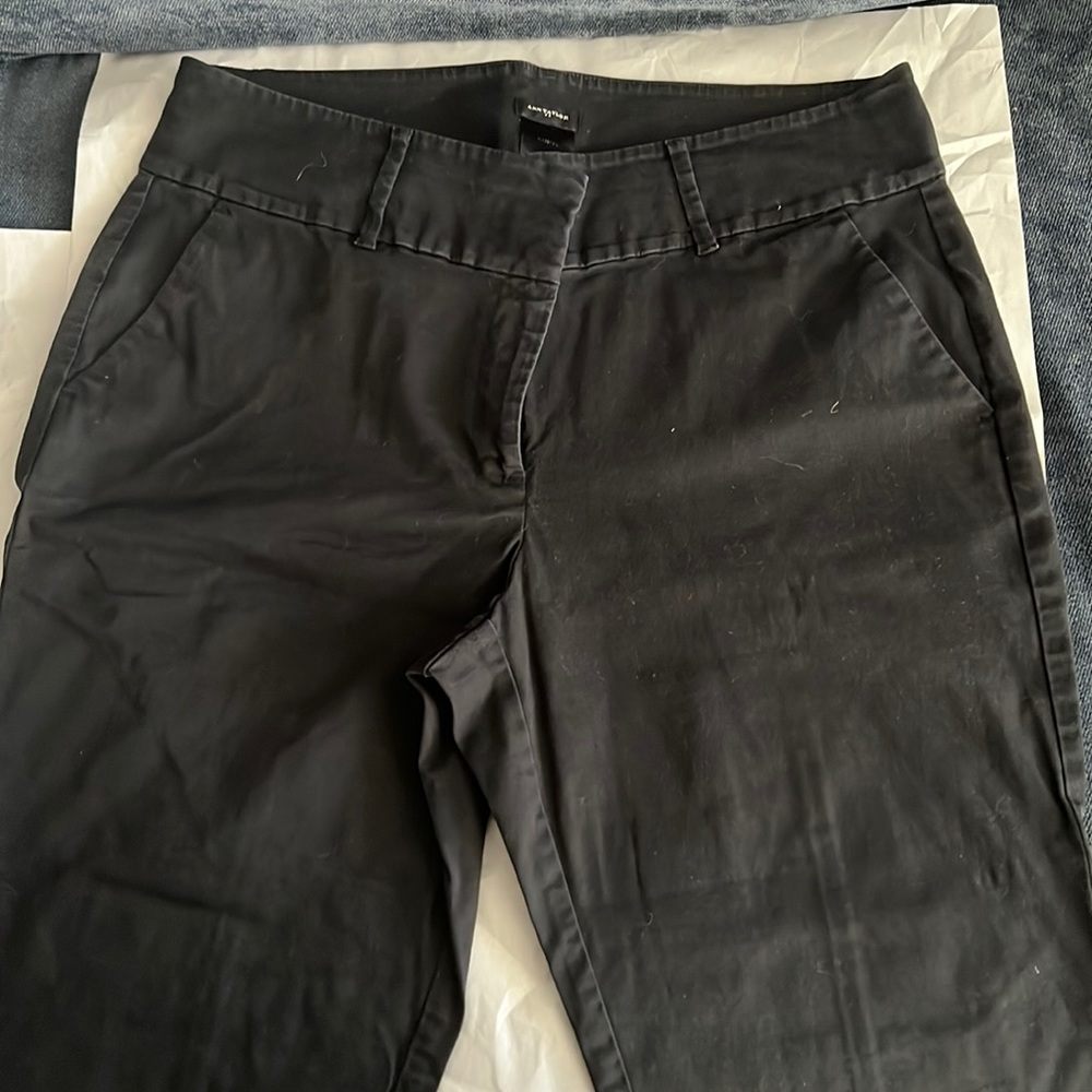 Crop pants. Worn but well made.